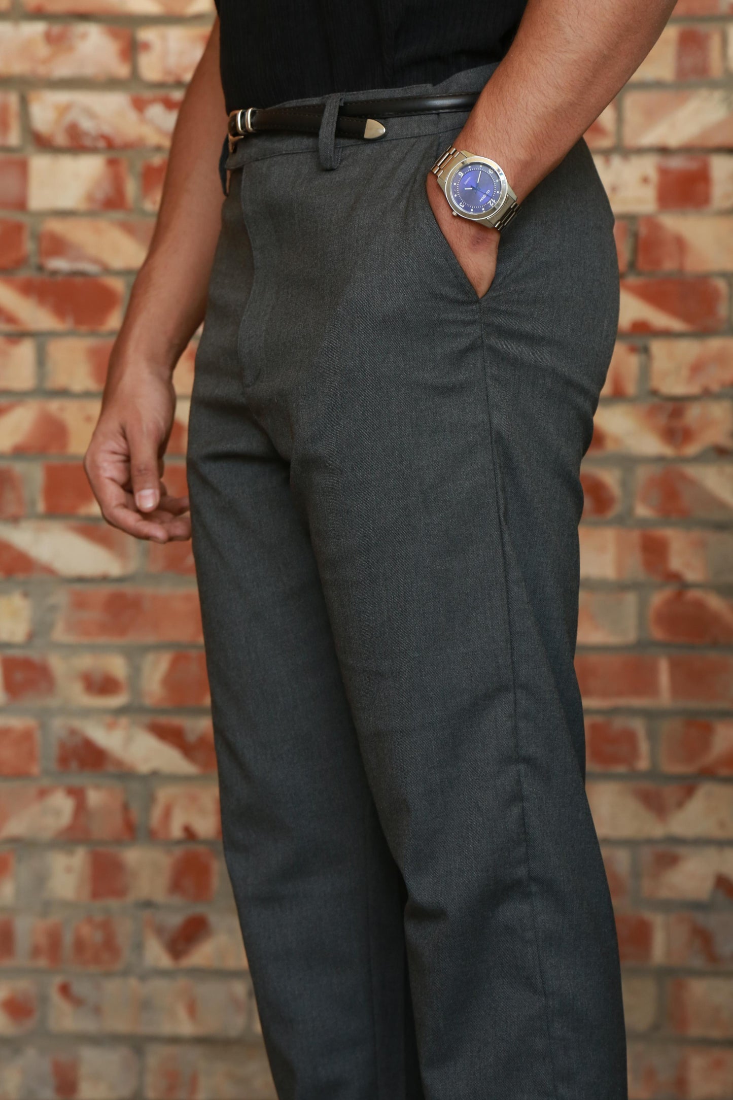 Charcoal Crest High Waisted